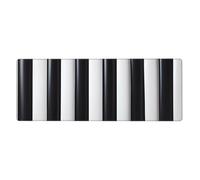 YYHWHJDE Alfombrilla de mouse extragrande con diseño de rayas blancas y negras, para computadora, oficina, teclado para juegos, versión gruesa, 30,5 x 80 cm