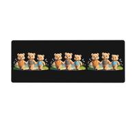 YYHWHJDE Alfombrilla de mouse extragrande con diseño de The Friendship Of The Three Little Bears, para computadora, oficina, teclado antideslizante para juegos, versión gruesa, 30,5 x 80 cm