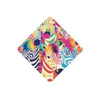 YYHWHJDE Ambientadores cuadrados coloridos para coche, diseño de cebra arcoíris, paquete de seis tarjetas: tarjetas perfumadas colgantes para armario, baño, decoración interior de coche