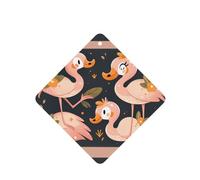 YYHWHJDE Ambientadores cuadrados con estampado de flamencos rosados para coche, paquete de seis unidades: tarjetas perfumadas colgantes para armario, baño, decoración interior del coche