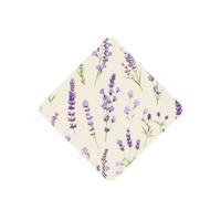 YYHWHJDE Ambientadores cuadrados con estampado de flores de lavanda para coche, paquete de seis unidades: tarjetas perfumadas colgantes para armario, baño, decoración interior del coche