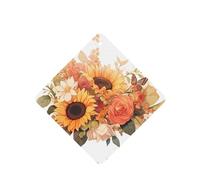 YYHWHJDE Ambientadores cuadrados con estampado de girasol y rosas, paquete de seis unidades: tarjetas perfumadas colgantes para armario, baño, decoración interior del coche