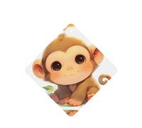 YYHWHJDE Ambientadores cuadrados con estampado de mono lindo para coche, paquete de seis unidades: tarjetas perfumadas colgantes para armario, baño, decoración interior del coche