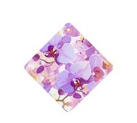 YYHWHJDE Ambientadores cuadrados con estampado de orquídeas para coche, paquete de seis unidades: tarjetas perfumadas colgantes para armario, baño, decoración interior del coche