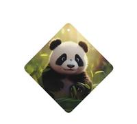 YYHWHJDE Ambientadores cuadrados con estampado de panda para coche, paquete de seis unidades: tarjetas perfumadas colgantes para armario, baño, decoración interior del coche