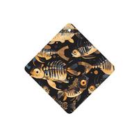 YYHWHJDE Ambientadores cuadrados con estampado de peces de hueso de EE. UU., paquete de seis tarjetas: tarjetas perfumadas colgantes para armario, baño, decoración interior del coche