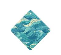 YYHWHJDE Ambientadores cuadrados con impresión de olas del océano del amanecer, paquete de seis tarjetas: tarjetas perfumadas colgantes para armario, baño, decoración interior del coche