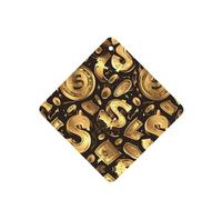 YYHWHJDE Ambientadores cuadrados con impresión de signo de dólar dorado para coche, paquete de seis tarjetas perfumadas para colgar en el armario, baño, decoración interior del coche
