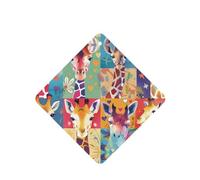 YYHWHJDE Ambientadores cuadrados de colores para los amantes de la jirafa, paquete de seis tarjetas aromáticas: tarjetas perfumadas colgantes para armario, baño, decoración interior de coche