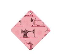 YYHWHJDE Ambientadores cuadrados de impresión de máquina de coser rosa vintage, paquete de seis tarjetas perfumadas para colgar en el armario, baño, decoración interior del coche