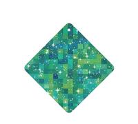 YYHWHJDE Ambientadores cuadrados de lentejuelas verdes para coche, paquete de seis unidades: tarjetas perfumadas colgantes para armario, baño, decoración interior del coche