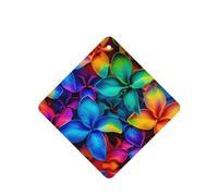 YYHWHJDE Ambientadores cuadrados para coche, con estampado de flores hawaianas, paquete de seis unidades: tarjetas perfumadas colgantes para armario, baño, decoración interior de coche