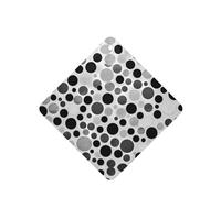 YYHWHJDE Ambientadores cuadrados para coche con estampado de lunares blancos y negros, paquete de seis tarjetas: tarjetas perfumadas colgantes para armario, baño, decoración interior de coche