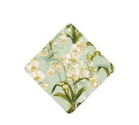 YYHWHJDE Ambientadores cuadrados para coche, con estampado de orquídeas blancas, paquete de seis unidades: tarjetas perfumadas colgantes para armario, baño, decoración interior de coche