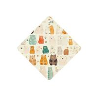 YYHWHJDE Ambientadores cuadrados para coche, con estampado de oso blanco, paquete de seis unidades: tarjetas perfumadas colgantes para armario, baño, decoración interior de coche