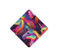 YYHWHJDE Ambientadores cuadrados para coche con estampado de unicornios coloridos, paquete de seis tarjetas: tarjetas perfumadas colgantes para armario, baño, decoración interior del coche