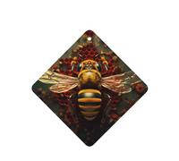 YYHWHJDE Ambientadores cuadrados para coche, diseño de abeja de abeja, paquete de seis tarjetas perfumadas para colgar en el armario, baño, decoración interior del coche