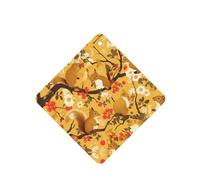 YYHWHJDE Ambientadores cuadrados para coche, diseño de ardilla en el árbol, paquete de seis tarjetas perfumadas para colgar en el armario, baño, decoración interior del coche