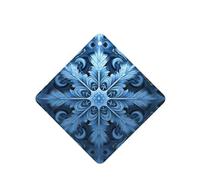 YYHWHJDE Ambientadores cuadrados para coche, diseño de copo de nieve, color azul, paquete de seis tarjetas perfumadas para colgar en el armario, baño, decoración interior del coche