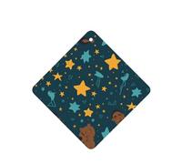 YYHWHJDE Ambientadores cuadrados para coche, diseño de estrellas y feliz día del padre, paquete de seis tarjetas: tarjetas perfumadas colgantes para armario, baño, decoración interior del coche