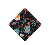 YYHWHJDE Ambientadores cuadrados para coche, diseño de gatos, pájaros y flores, paquete de seis tarjetas perfumadas colgantes para armario, baño, decoración interior de coche