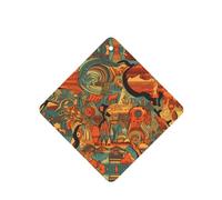 YYHWHJDE Ambientadores cuadrados para coche, diseño de mapa africano, diseño étnico, paquete de seis tarjetas: tarjetas perfumadas colgantes para armario, baño, decoración interior de coche