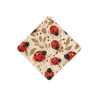 YYHWHJDE Ambientadores cuadrados para coche, diseño de mariquitas, con estampado infinito moteado, paquete de seis tarjetas: tarjetas perfumadas colgantes para armario, baño, decoración interior del