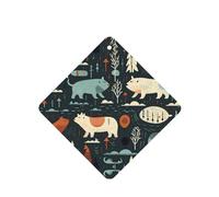 YYHWHJDE Ambientadores cuadrados para coche, diseño de oso de ciervo, con estampado de peces, paquete de seis tarjetas: tarjetas perfumadas colgantes para armario, baño, decoración interior de coche