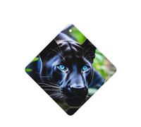 YYHWHJDE Ambientadores cuadrados para coche, diseño de Pantera con ojos azules, paquete de 4: tarjetas perfumadas colgantes para dormitorio, baño, decoración interior de coche