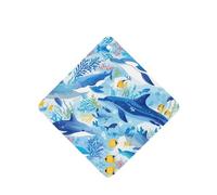 YYHWHJDE Ambientadores cuadrados para coche, diseño de peces dolphi, paquete de seis tarjetas perfumadas colgantes para armario, baño, decoración interior de coche