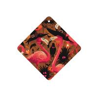 YYHWHJDE Ambientadores cuadrados para coche, diseño de sombrero de bruja de flamenco, para Halloween, paquete de seis tarjetas: tarjetas perfumadas colgantes para armario, baño, decoración interior de