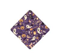 YYHWHJDE Ambientadores cuadrados para coche, diseño de terror sobre fondo morado, paquete de seis tarjetas: tarjetas perfumadas colgantes para armario, baño, decoración interior de coche