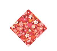 YYHWHJDE Ambientadores cuadrados para el día de San Valentín con estampado de flores de corazón rojo, paquete de seis tarjetas: tarjetas perfumadas colgantes para armario, baño, decoración interior de