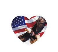YYHWHJDE Ambientadores de coche con diseño de águila patriótica de Estados Unidos con bandera estadounidense, en forma de corazón, paquete de seis tarjetas perfumadas colgantes para armario, baño,
