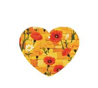 YYHWHJDE Ambientadores de coche con diseño de amapolas en forma de corazón, paquete de seis tarjetas perfumadas colgantes para armario, baño, decoración interior de coche