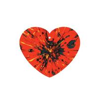 YYHWHJDE Ambientadores de coche con diseño de explosión en rojo y negro, con forma de corazón, paquete de seis unidades: tarjetas perfumadas colgantes para armario, baño, decoración interior del coche