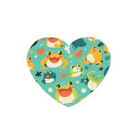 YYHWHJDE Ambientadores de coche con diseño de ranas divertidas con forma de corazón, paquete de seis unidades: tarjetas perfumadas colgantes para armario, baño, decoración interior del coche