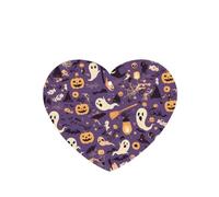 YYHWHJDE Ambientadores de coche con diseño de terror sobre fondo morado, con forma de corazón, paquete de seis tarjetas: tarjetas perfumadas colgantes para armario, baño, decoración interior de coche