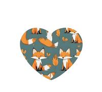 YYHWHJDE Ambientadores de coche con diseño de zorros amarillos con forma de corazón, paquete de seis tarjetas: tarjetas perfumadas colgantes para armario, baño, decoración interior del coche