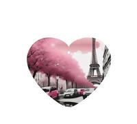 YYHWHJDE Ambientadores de coche con diseño floral rosa de la Torre Eiffel de París, paquete de seis tarjetas aromáticas: tarjetas perfumadas colgantes para armario, baño, decoración interior del coche