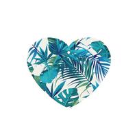 YYHWHJDE Ambientadores de coche con estampado de hojas tropicales en forma de corazón, paquete de seis unidades: tarjetas perfumadas colgantes para armario, baño, decoración interior del coche