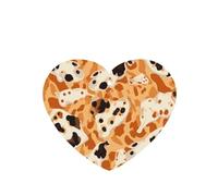 YYHWHJDE Ambientadores de coche con estampado de puntos de vaca marrones en forma de corazón, paquete de seis tarjetas: tarjetas perfumadas colgantes para armario, baño, decoración interior del coche