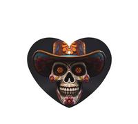 YYHWHJDE Ambientadores de coche con forma de corazón con diseño de calavera mexicana de Halloween, paquete de 6: tarjetas perfumadas colgantes para dormitorio, baño, decoración interior de coche