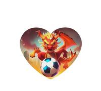 YYHWHJDE Ambientadores de coche con forma de corazón con diseño de dragón de fuego, diseño de fútbol, paquete de seis tarjetas perfumadas para colgar en el armario, baño, decoración interior del coche
