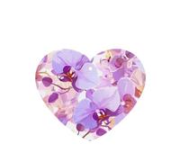 YYHWHJDE Ambientadores de coche con forma de corazón con impresión de orquídeas, paquete de seis unidades: tarjetas perfumadas colgantes para armario, baño, decoración interior del coche