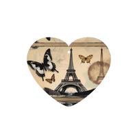 YYHWHJDE Ambientadores de coche con forma de corazón de la Torre Eiffel de París, diseño de mariposa, paquete de seis tarjetas perfumadas para colgar en el armario, baño, decoración interior del coche