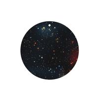 YYHWHJDE Ambientadores de coche de forma redonda con diseño de cúmulos de estrellas de constelación, galaxias, paquete de seis tarjetas: tarjetas perfumadas colgantes para armario, baño, decoración