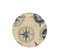 YYHWHJDE Ambientadores de coche de forma redonda con diseño de mapa de brújula, paquete de seis tarjetas: tarjetas perfumadas colgantes para armario, baño, decoración interior de coche