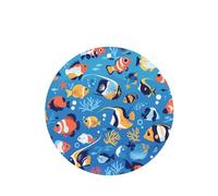 YYHWHJDE Ambientadores de coche de forma redonda con diseño de peces tropicales de océano, coral, mundo submarino, paquete de seis tarjetas: tarjetas perfumadas colgantes para armario, baño,