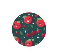 YYHWHJDE Ambientadores de coche de forma redonda con estampado de cereza, paquete de seis unidades: tarjetas perfumadas colgantes para armario, baño, decoración interior de coche